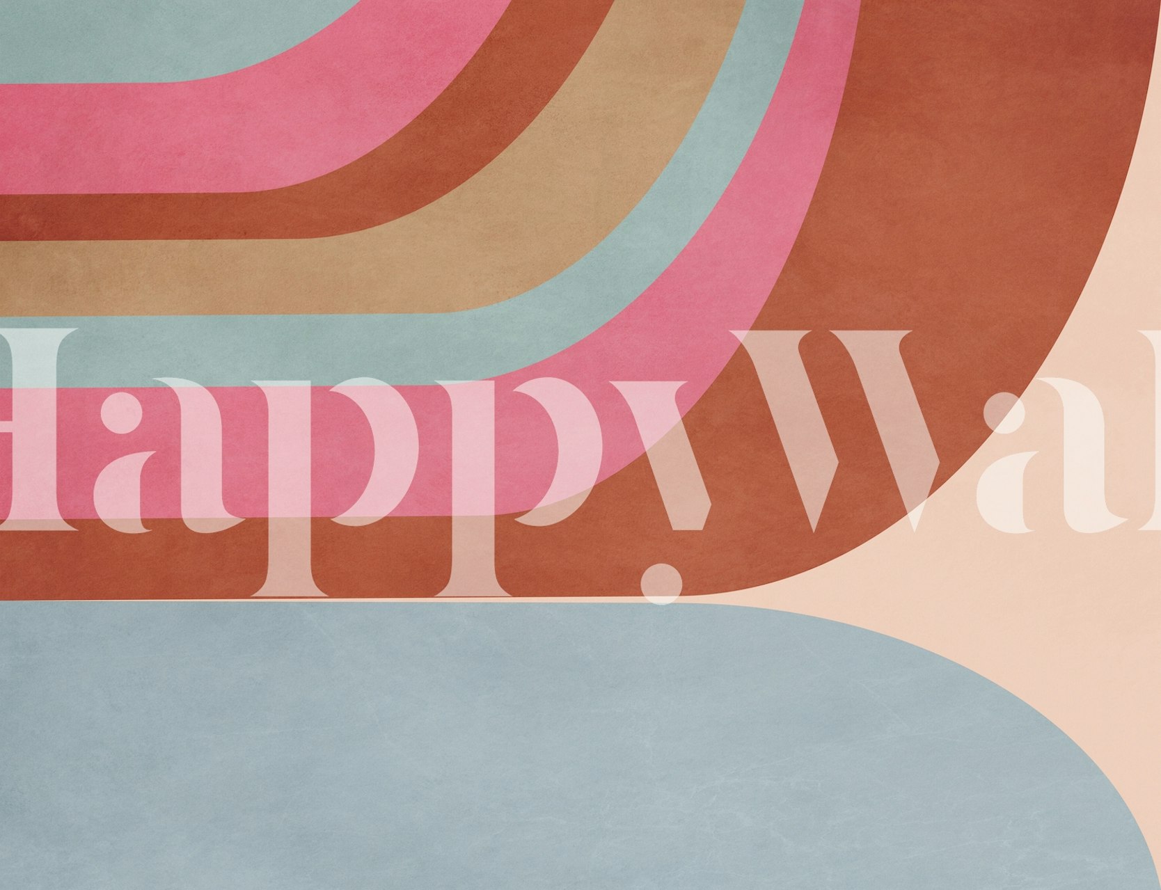 Diseño de papel tapiz colorido en una habitación