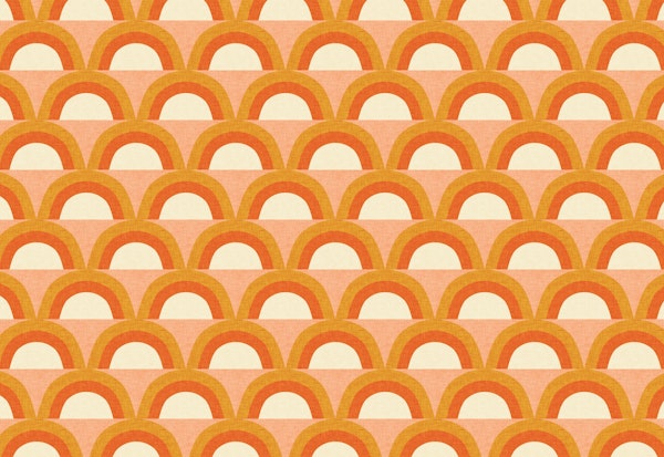 New Mid Mod Rainbow Orange