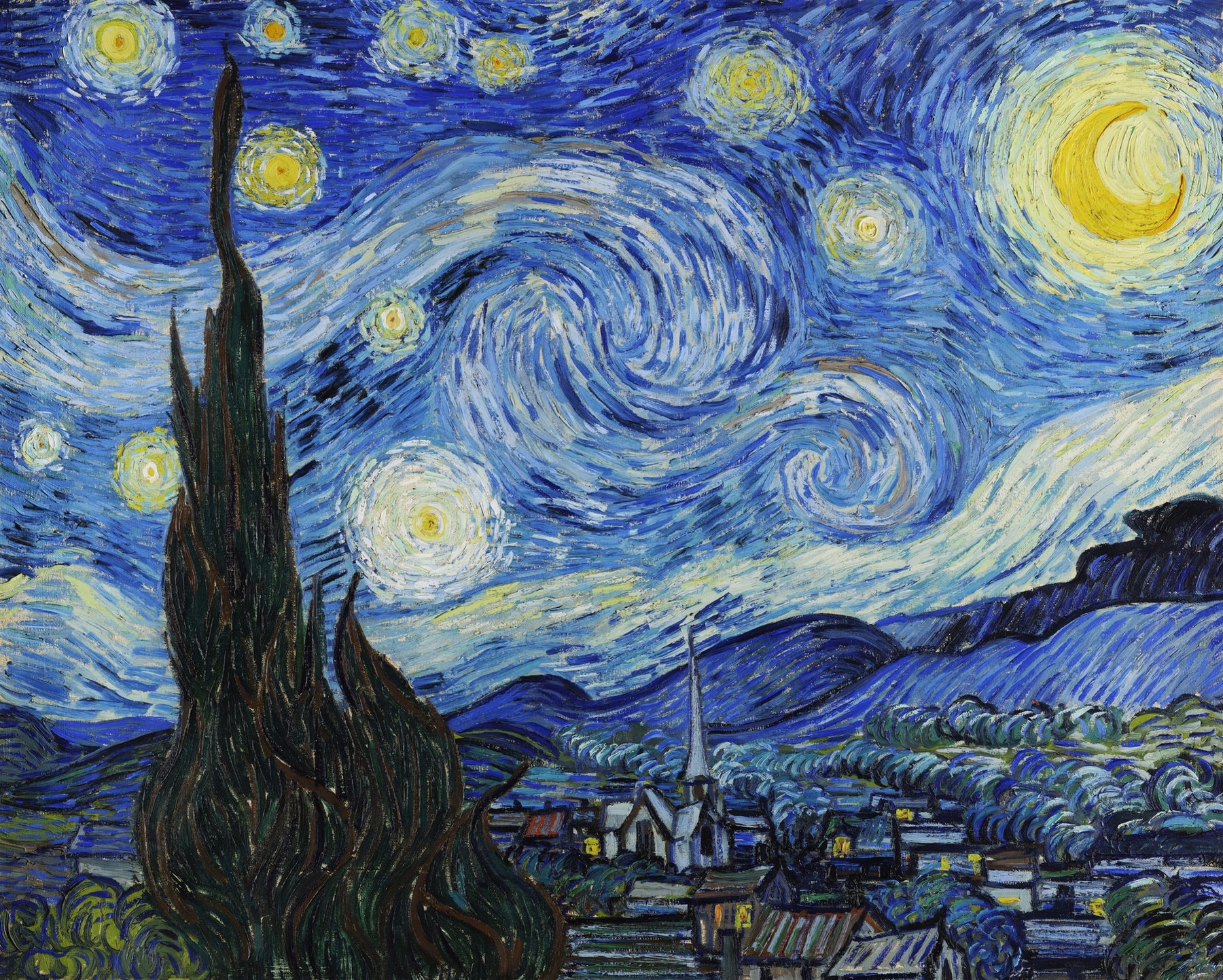 The starry night wallpaper - Happywall