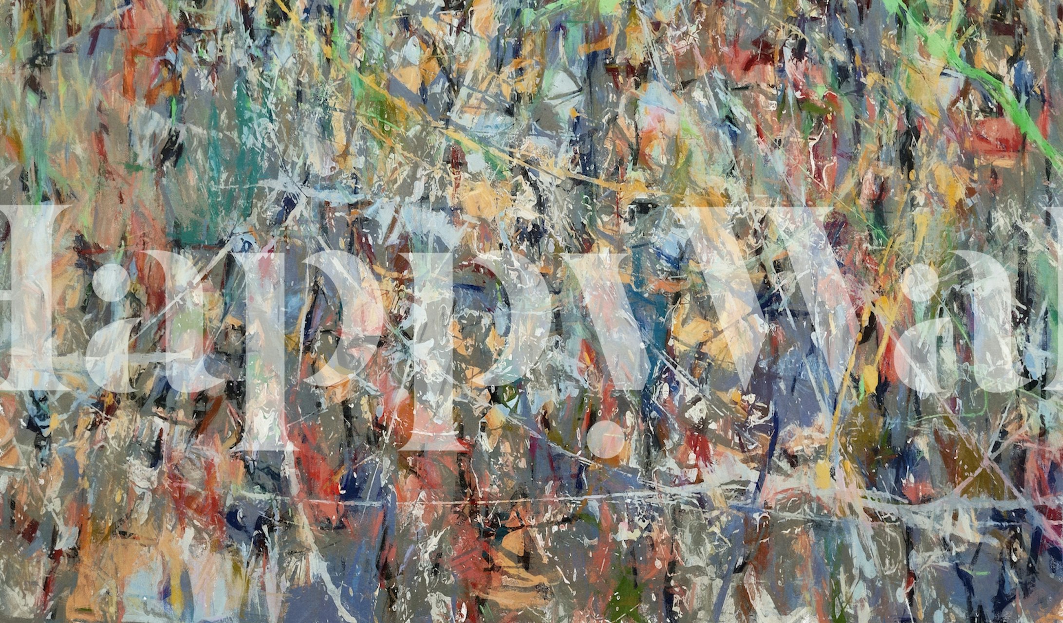 Colorful abstract splash pattern in various hues wallpaper