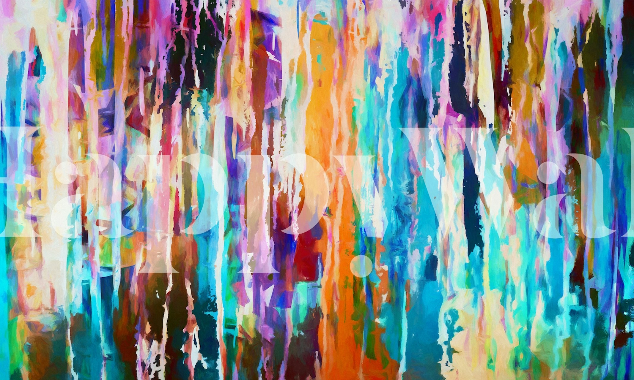 Colorful Abstract 2 wallpaper in a room