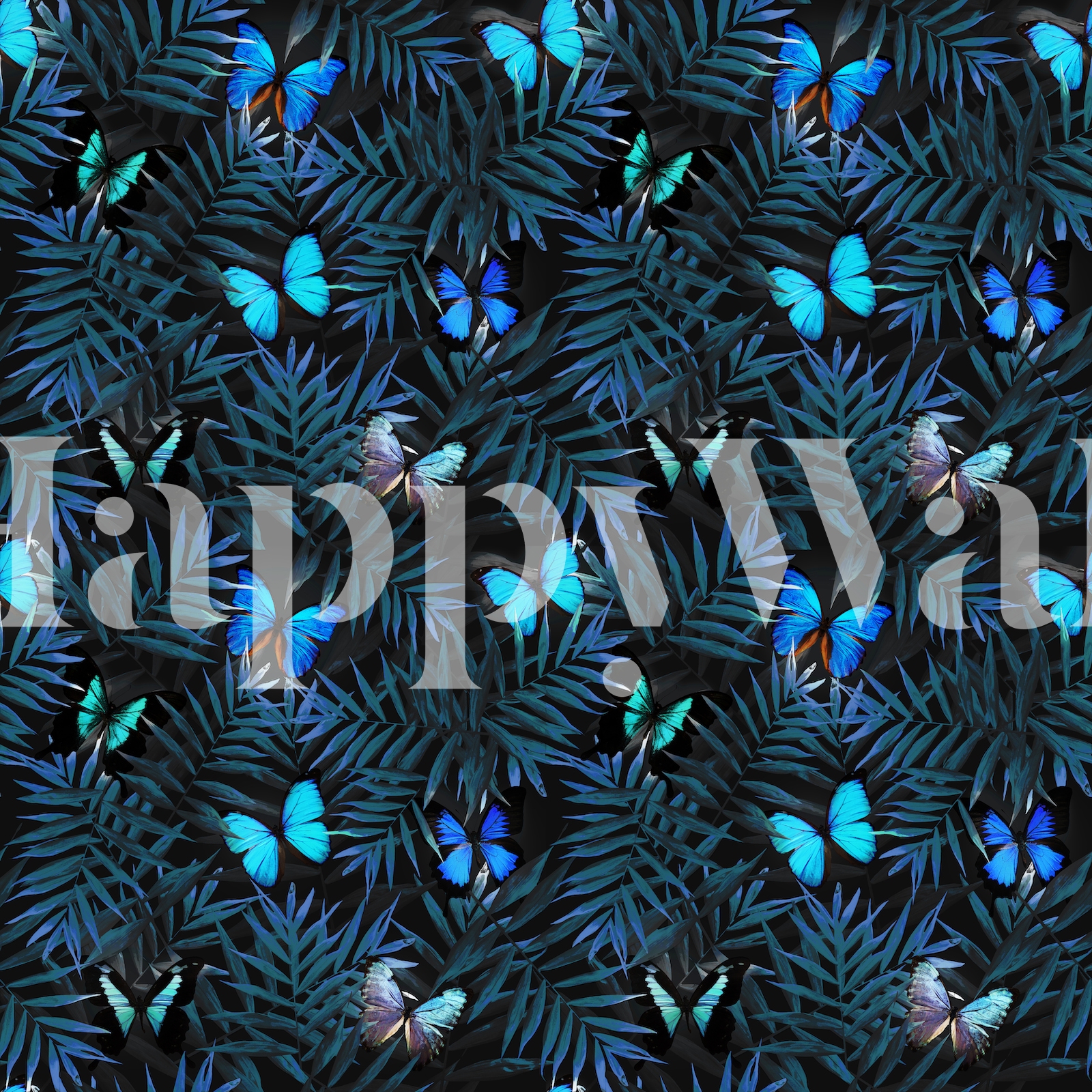 Nocturnal Butterflies Garden wallpaper Free shipping Happywall