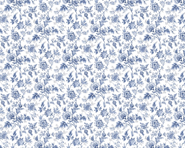 Vintage Wallpaper Blue White