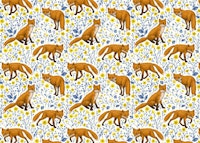 Foxes and buttercups 3 carta da parati