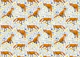 Foxes and buttercups orange and blue