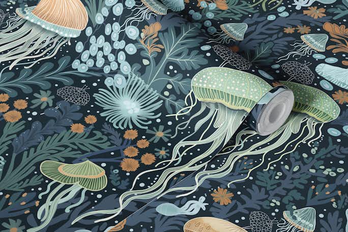 Ocean life - Jellyfishwallpaper roll