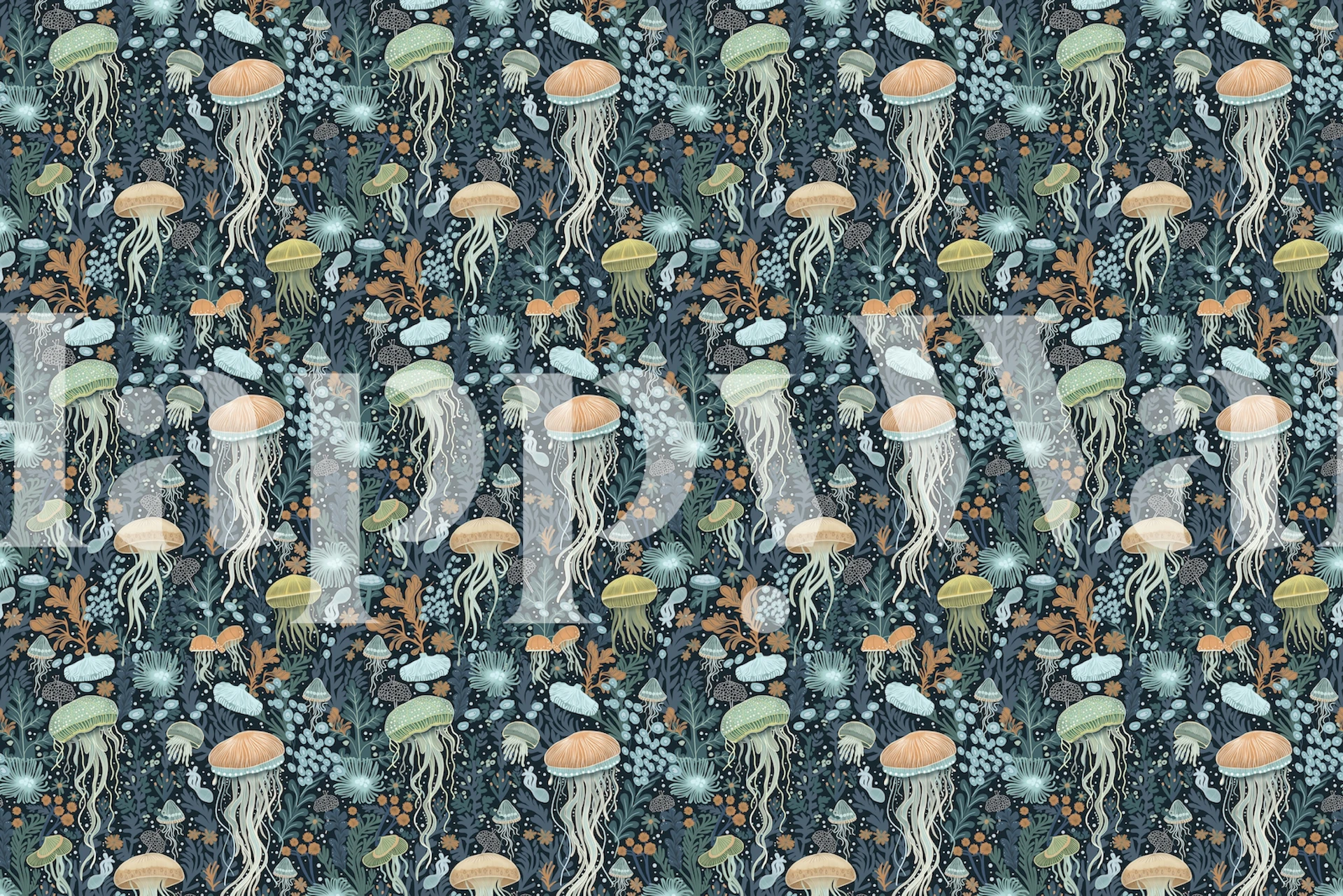 Pozadina Ocean life jellyfish u sobi