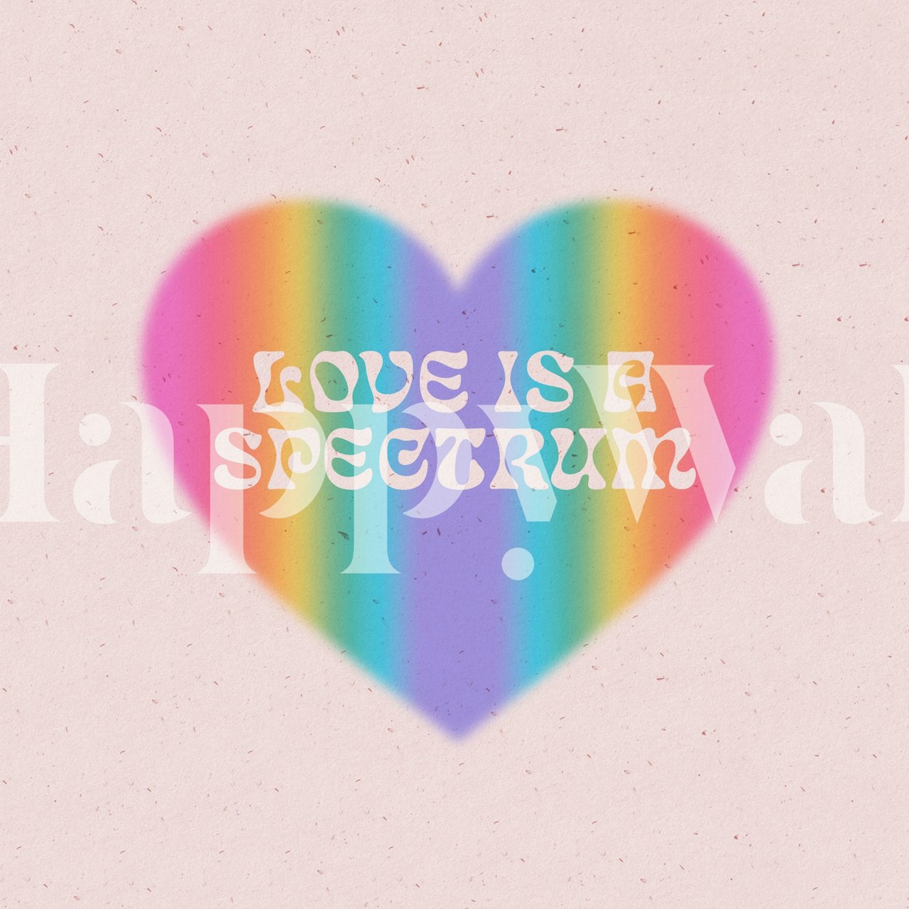 Ontwerp van regenboog hart behang