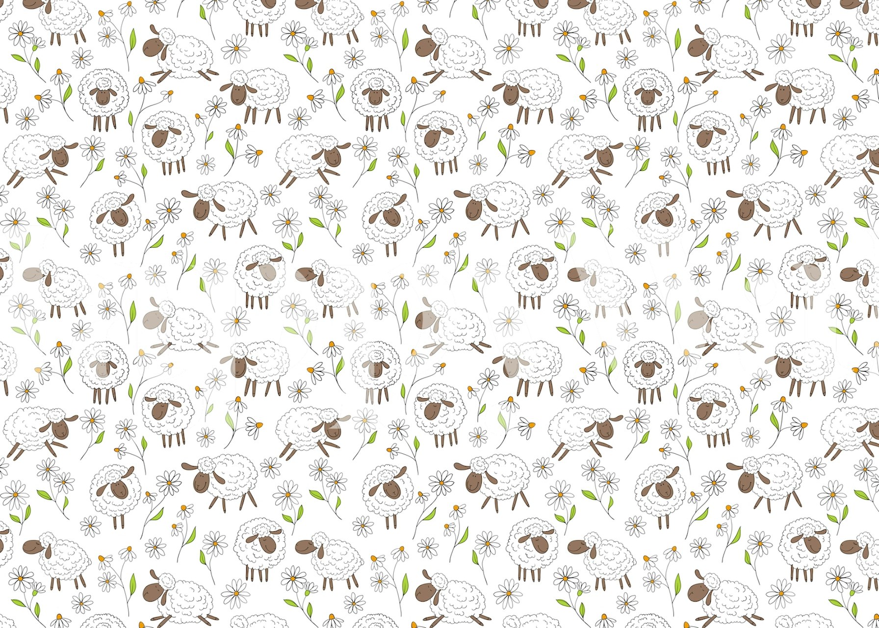 Counting sheep wallpaper i ett rum