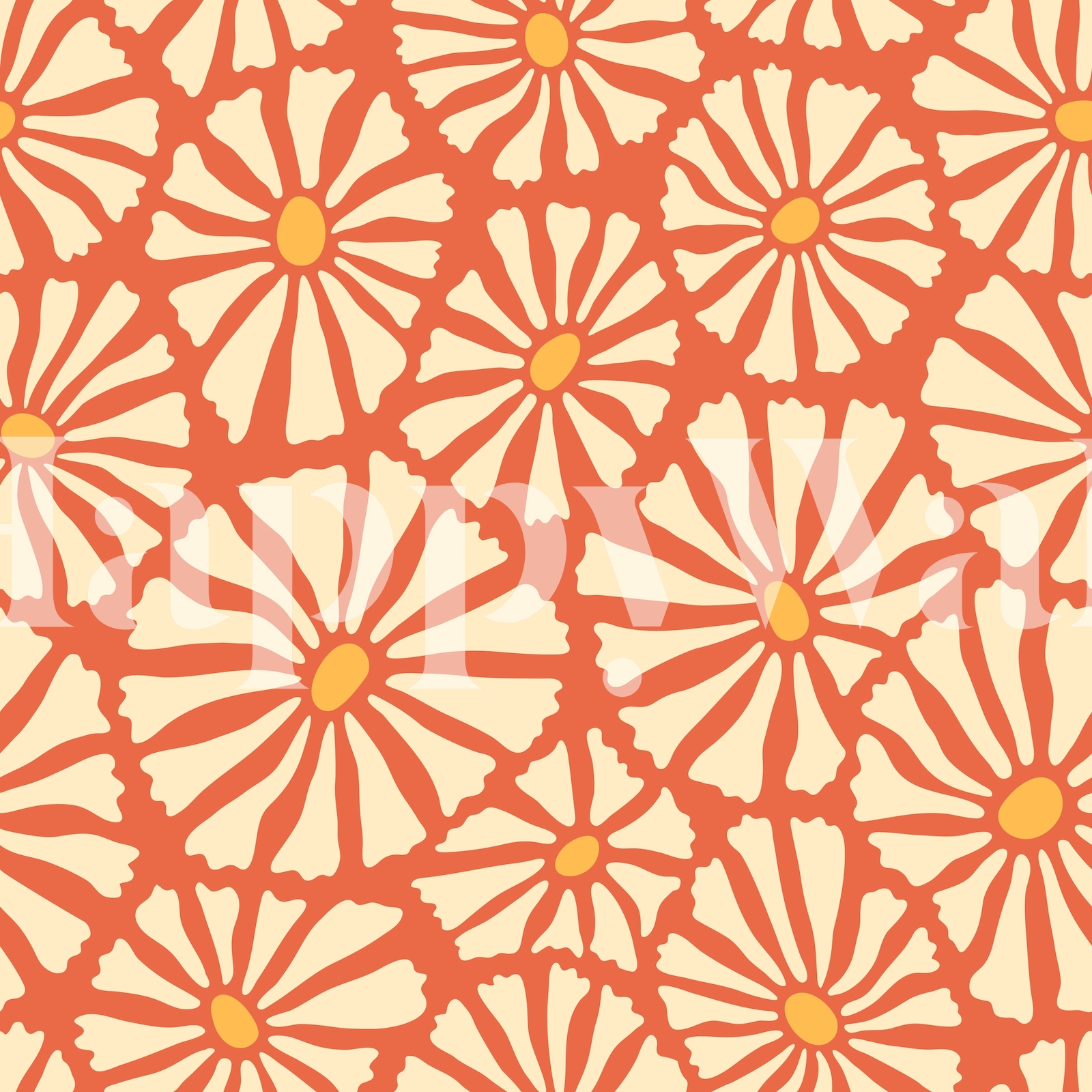 Groovy Daisies Wallpaper | Happywall