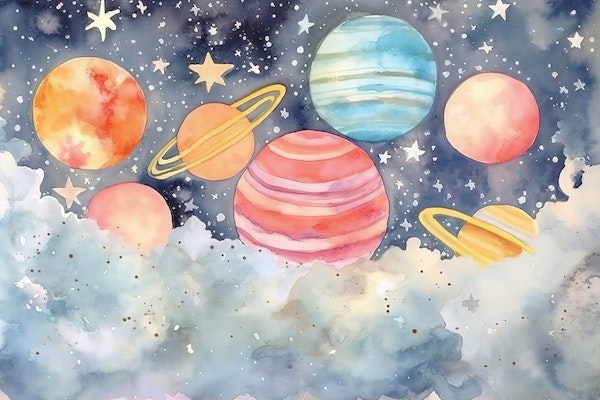 Watercolor Planets