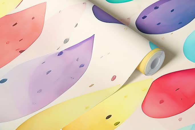 Watercolor Rain Dropswallpaper roll