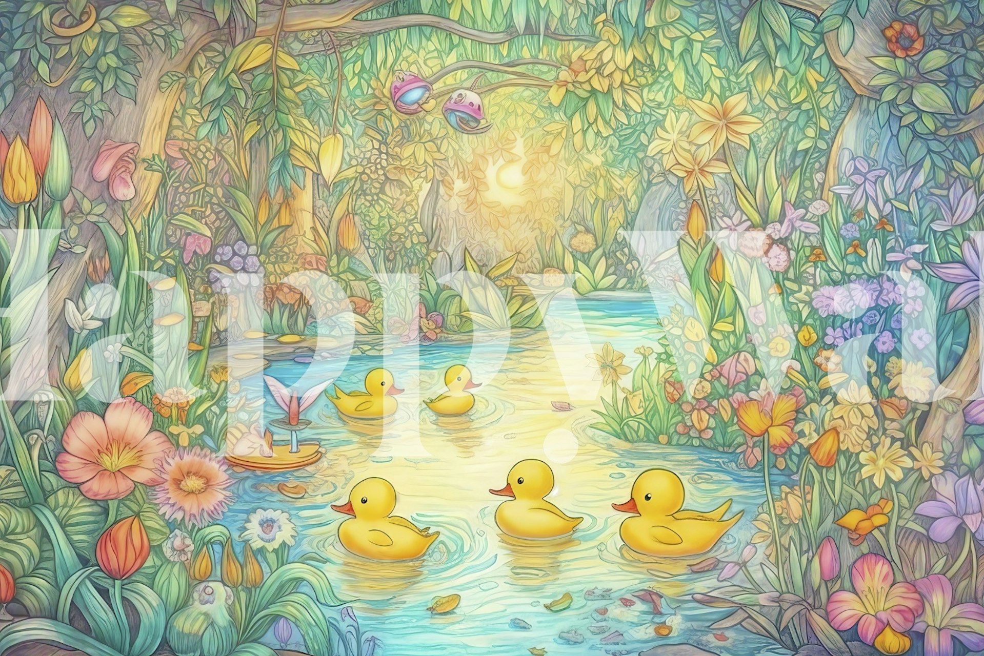 Tapeta Toy Ducks v bizarním prostředí