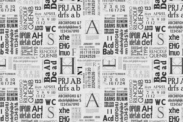Old Print Typography Pattern