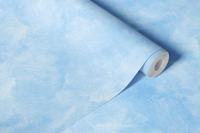 Blue gouachewallpaper roll