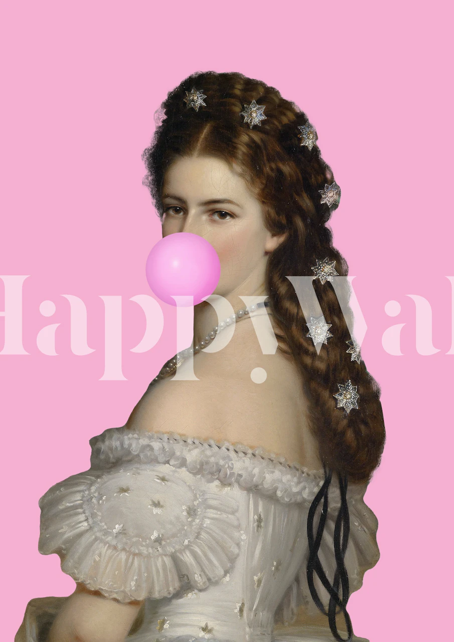 Tapeta Pink Bubble-Gum Sisi v místnosti