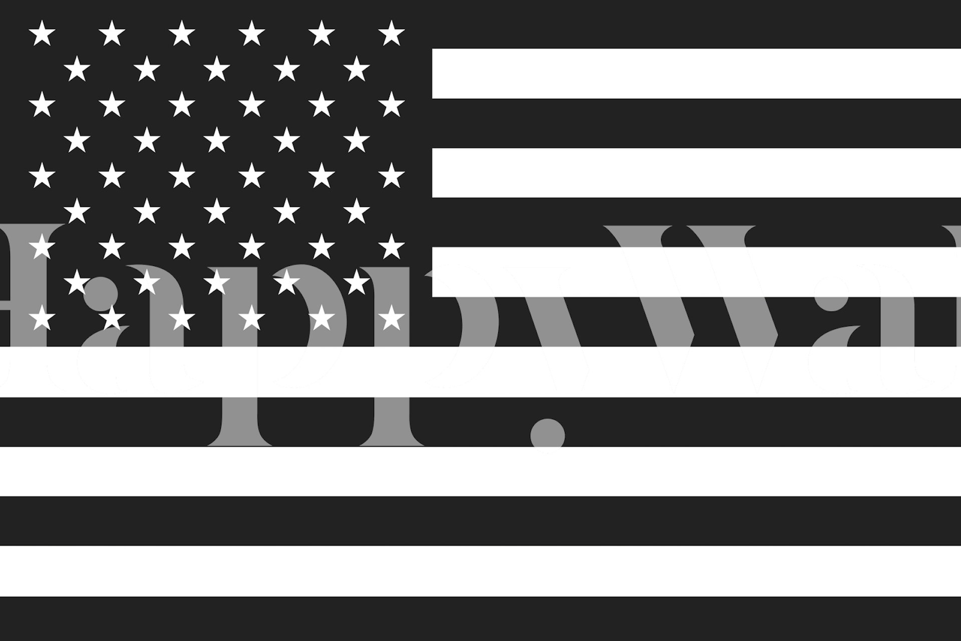 Black and White USA Flag Wallpaper - Happywall