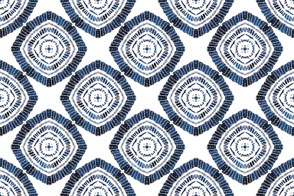 Blue Mandalas on White