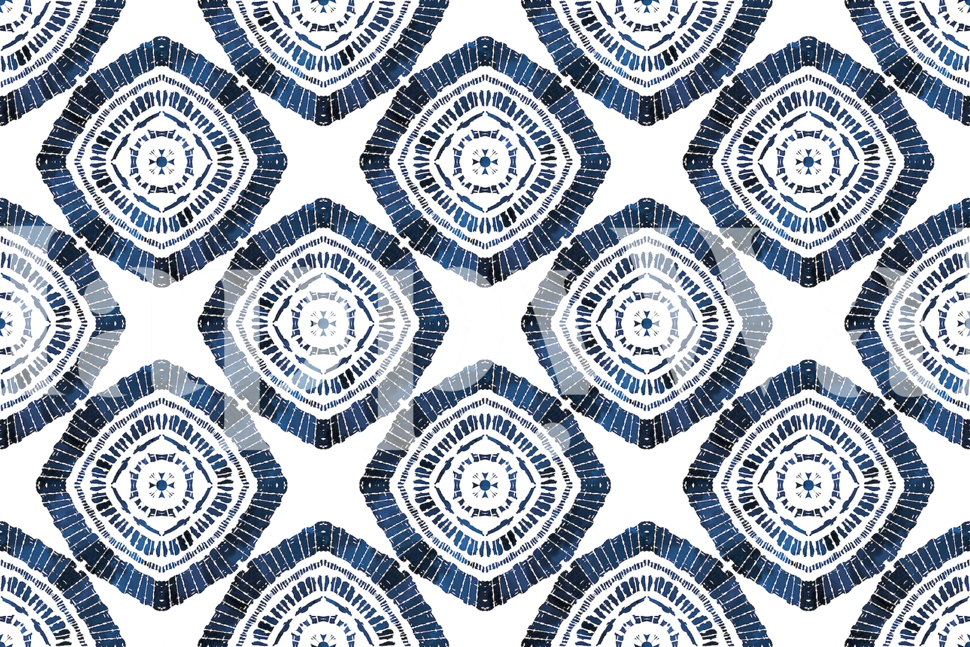 Niebieski wzór mandali w pokoju