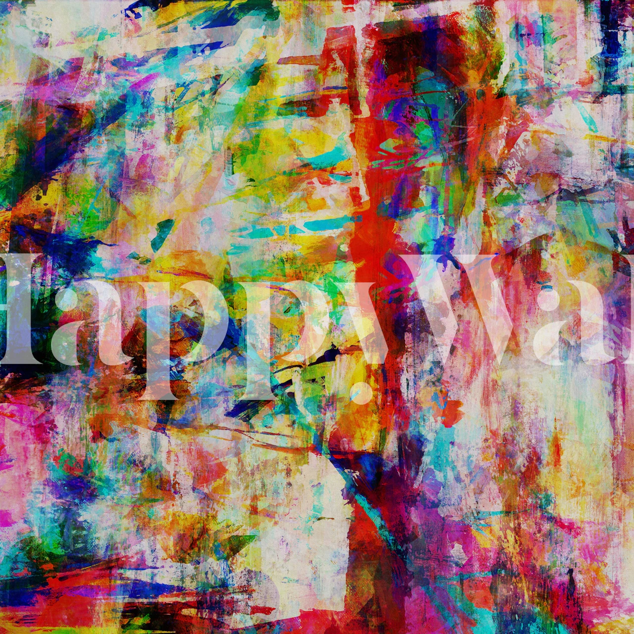 Vibrantna tapeta s šarenim Random Brush Strokes 11