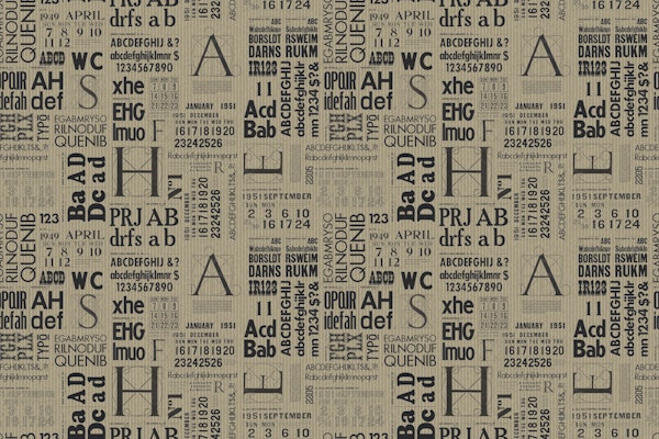 Old Print Typography Brown