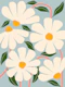 Wild Daisies - blue pink
