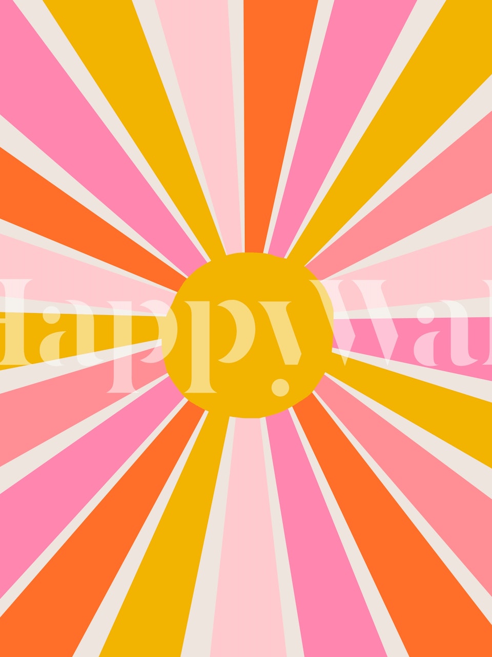 Bright sunshiny wallpaper design in a room