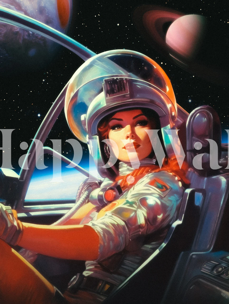 Next Stop Mars wallpaper design in a room