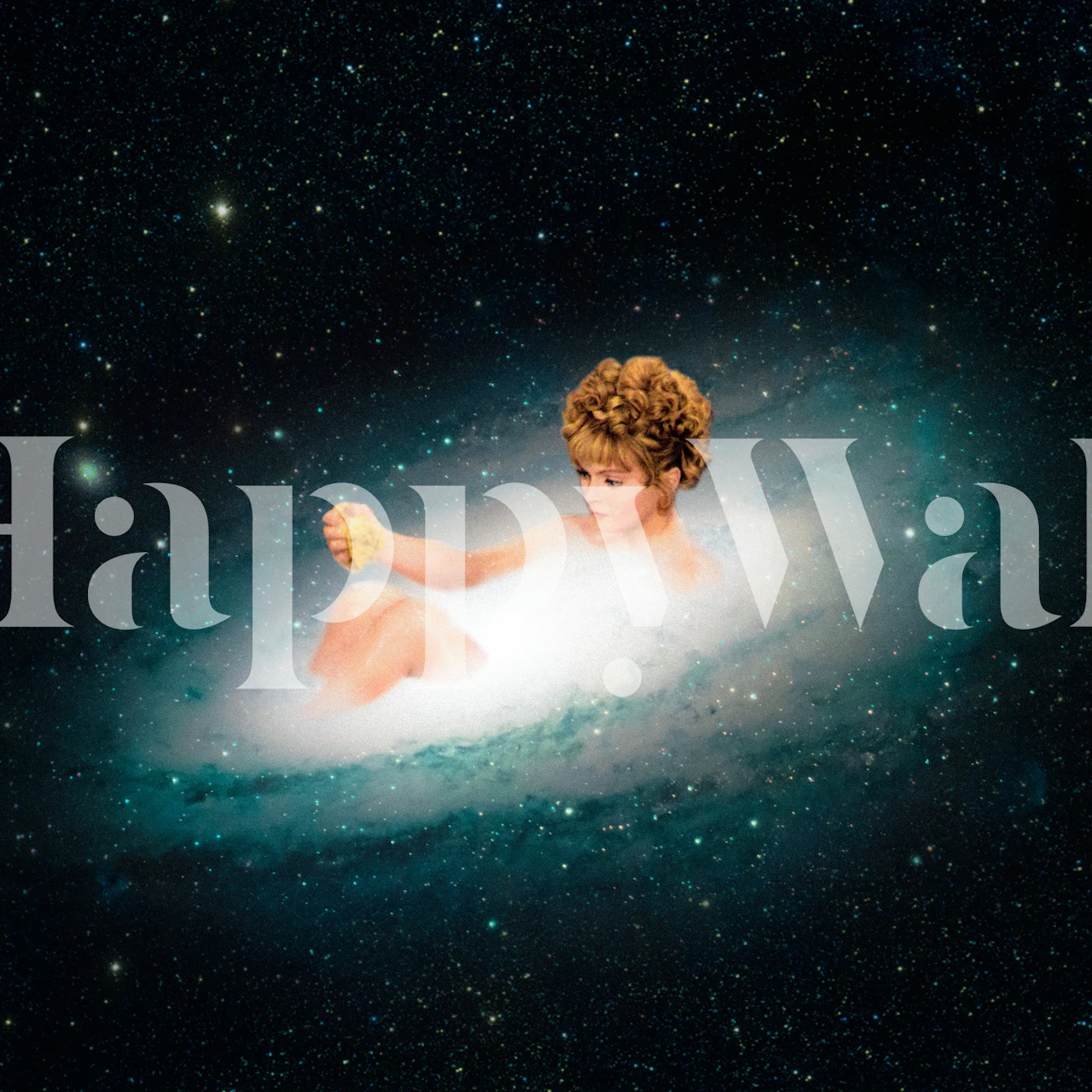 Star Bathing wallpaper in a room