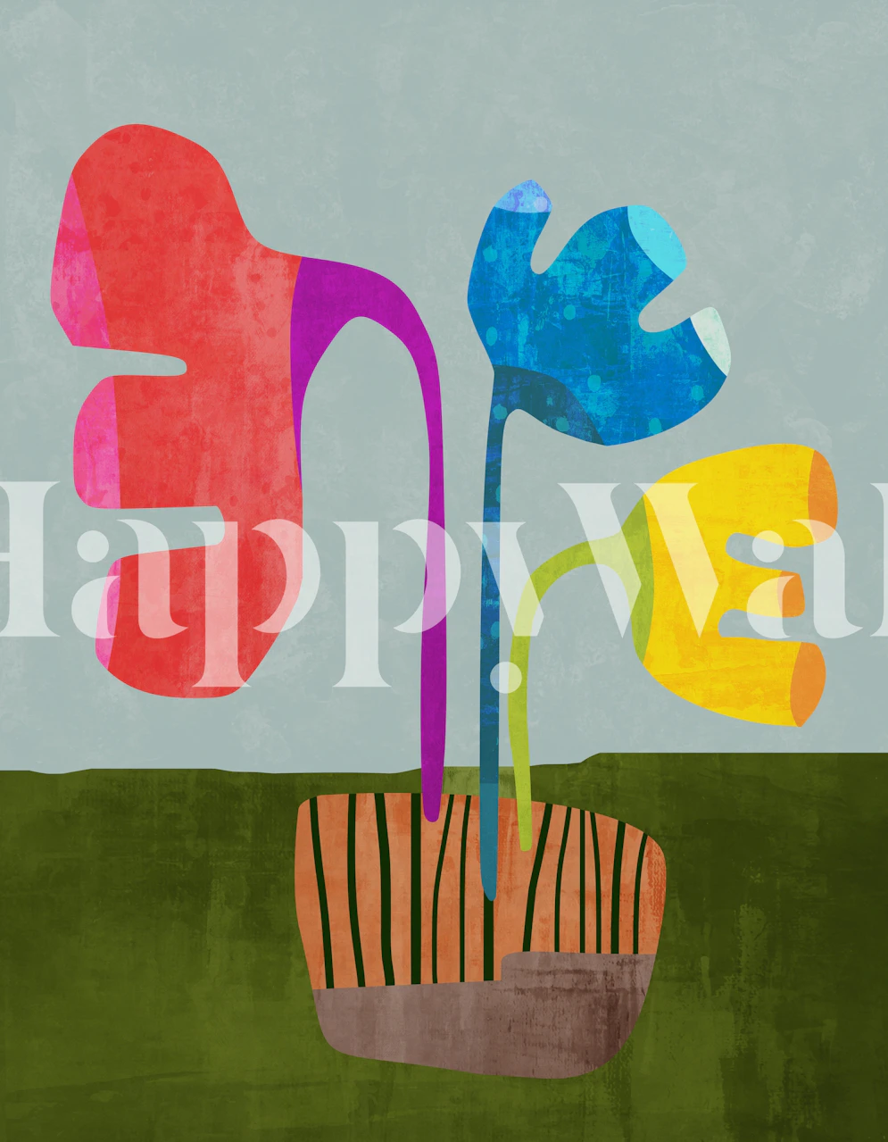 Joy Flower 1 colorful wallpaper design