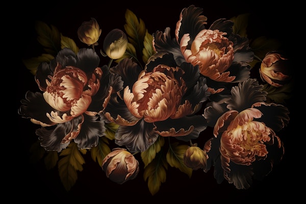 Moody Opulent Gothic Baroque Peonies