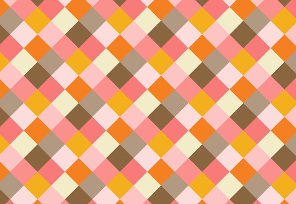 Retro Square Tiles Pink Blush