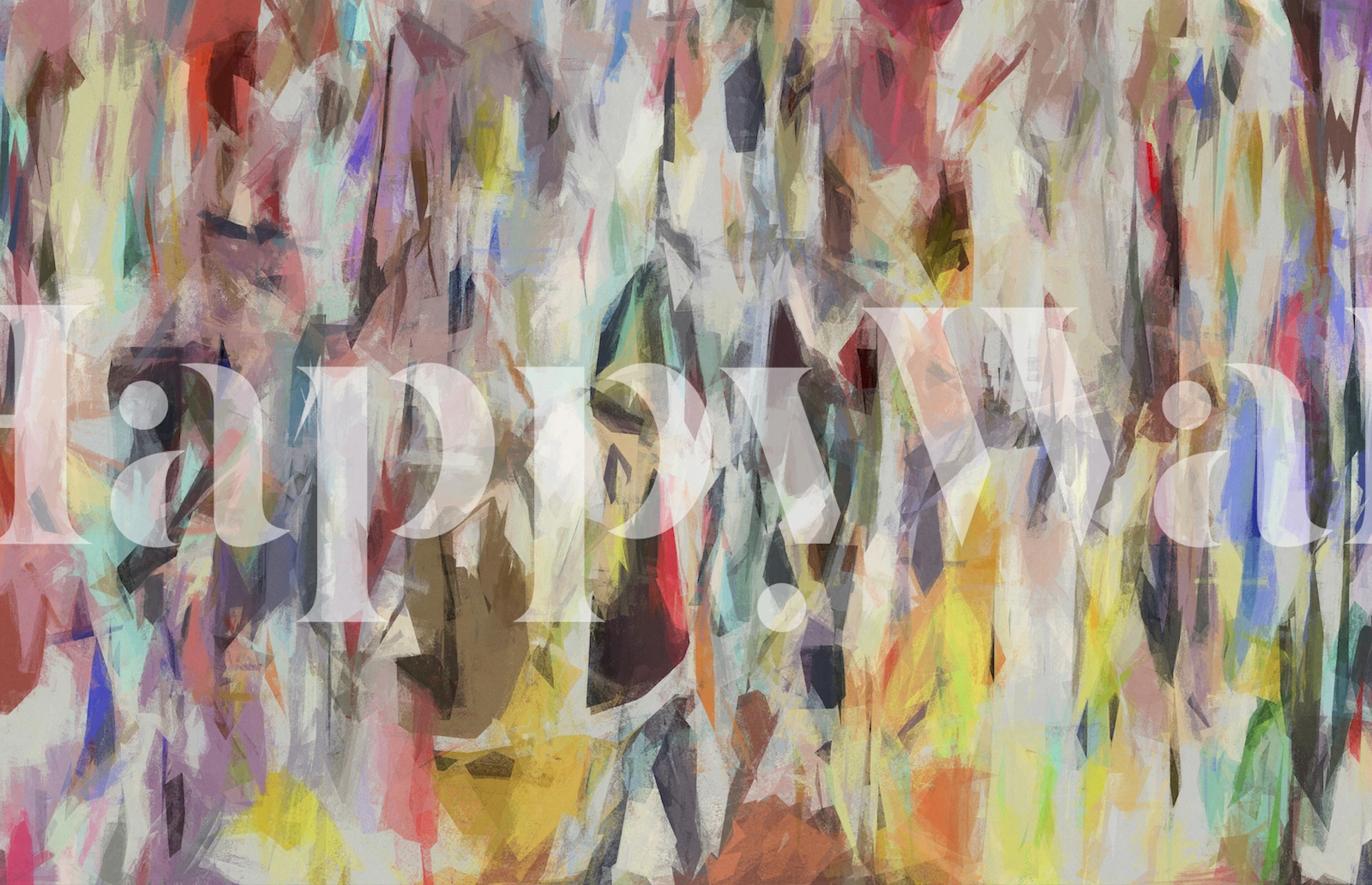 Colorful brushstroke patterns in abstract style wallpaper