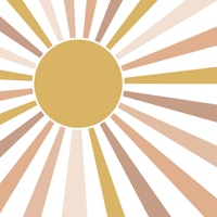 Blush Pink Boho Sun ταπετσαρία