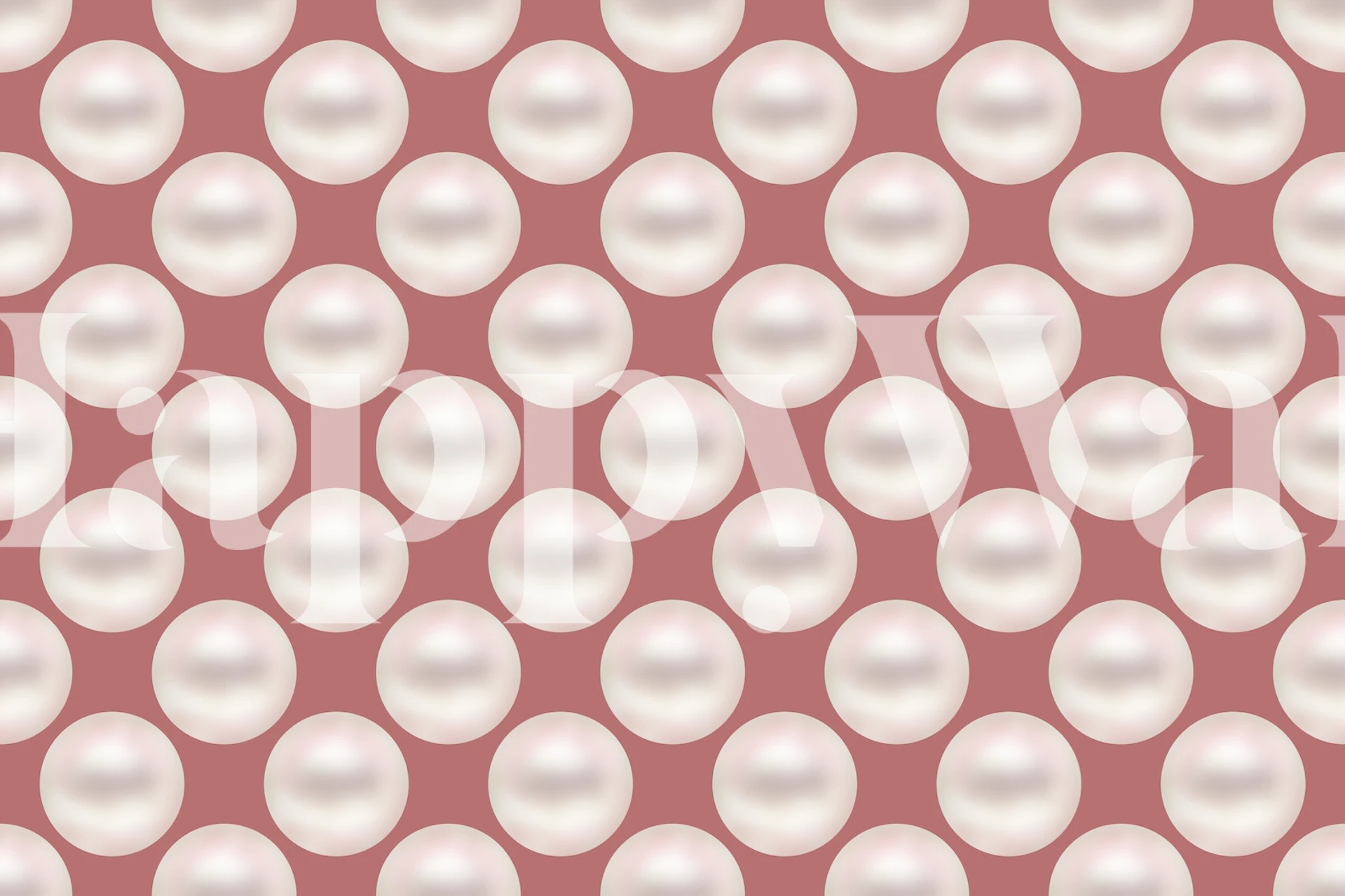 Light grey pearls on a pink background wallpaper