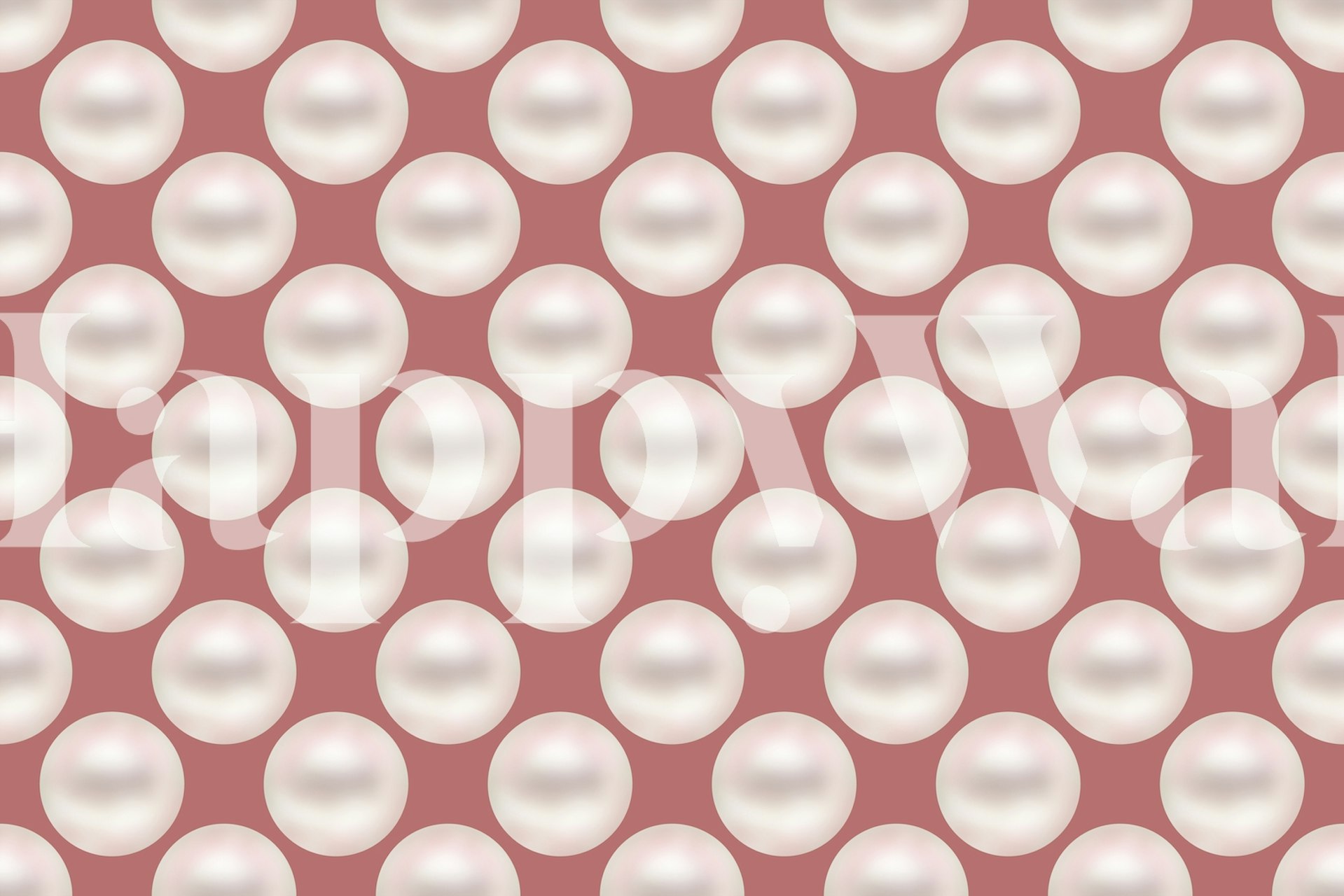 Light grey pearls on a pink background wallpaper