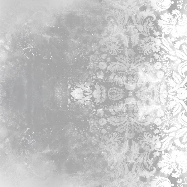 Grunge White Damask