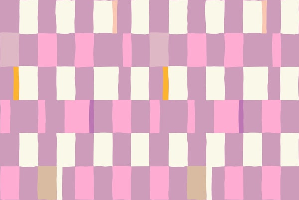 Summer check handdrawn purple