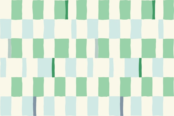 Summer check handdrawn mint