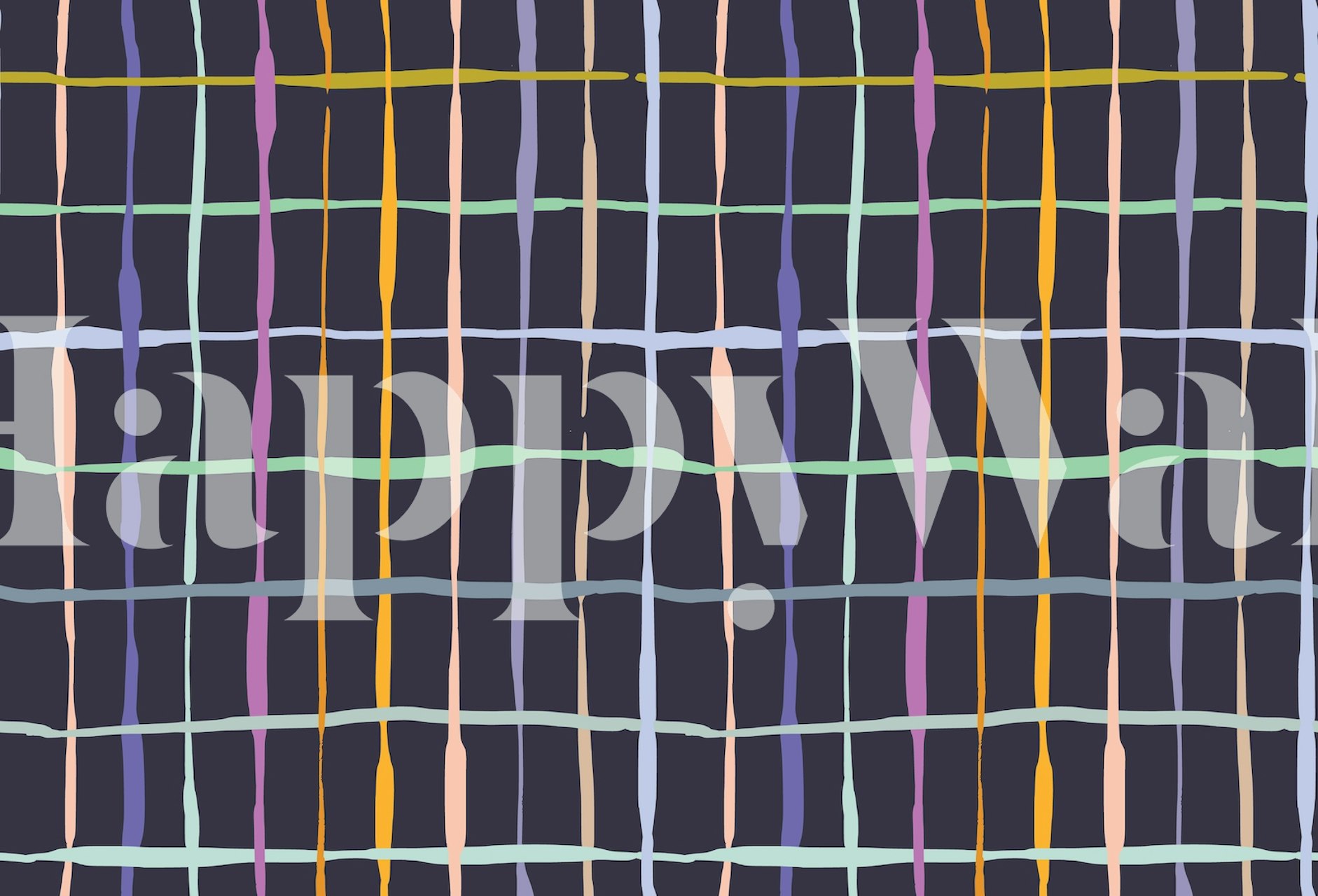 Summer lines midnight blue ταπετσαρία σε ένα δωμάτιο