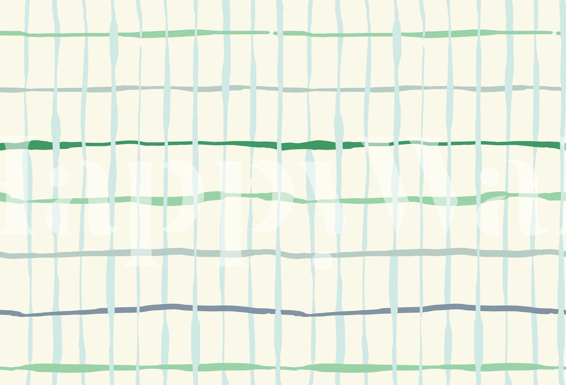 Mint striped tapet i et moderne rom