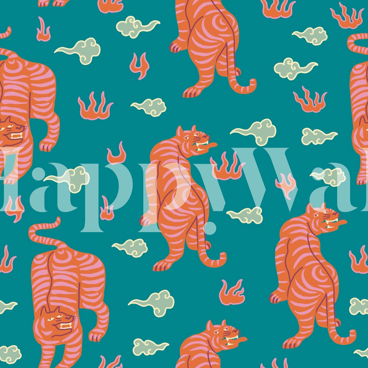 Tibetan tigers wallpaper - Free shipping | Happywall