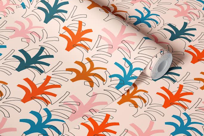 Abstract palmswallpaper roll