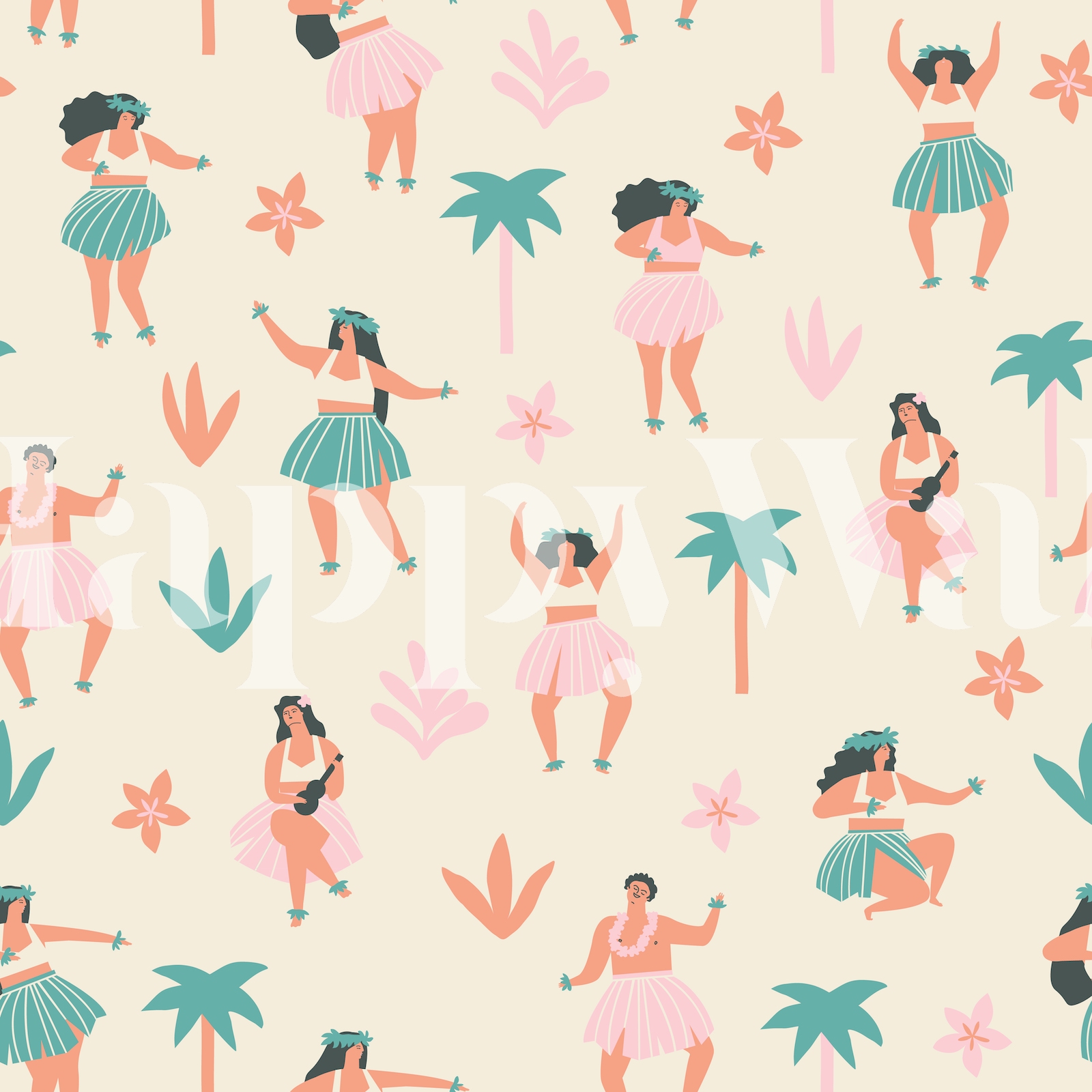 Hula Dancers Wallpaper | Happywall