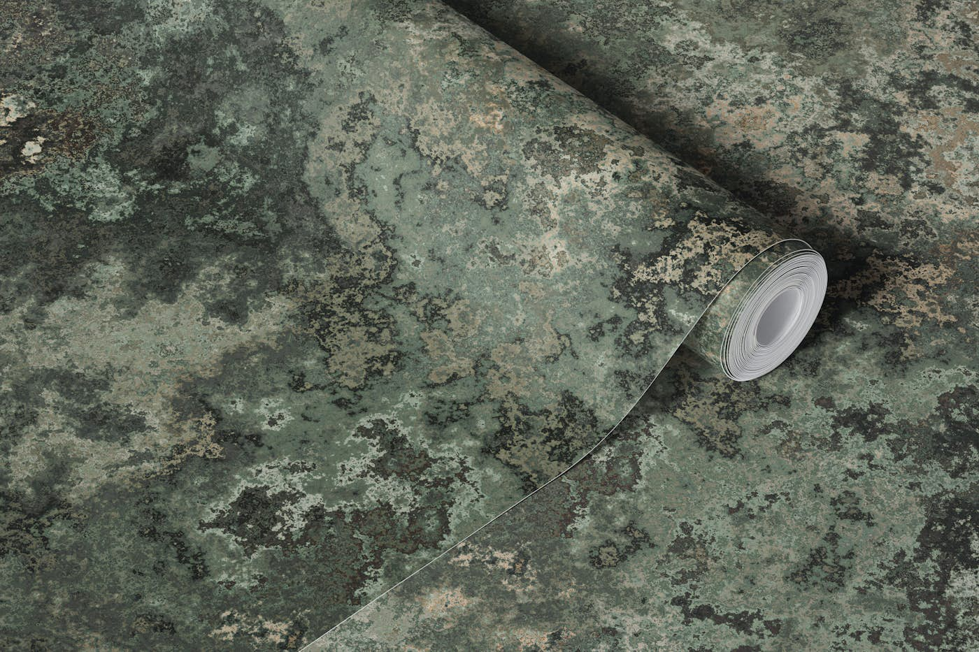 Subtle Moss Texture Sage Green wallpaper roll