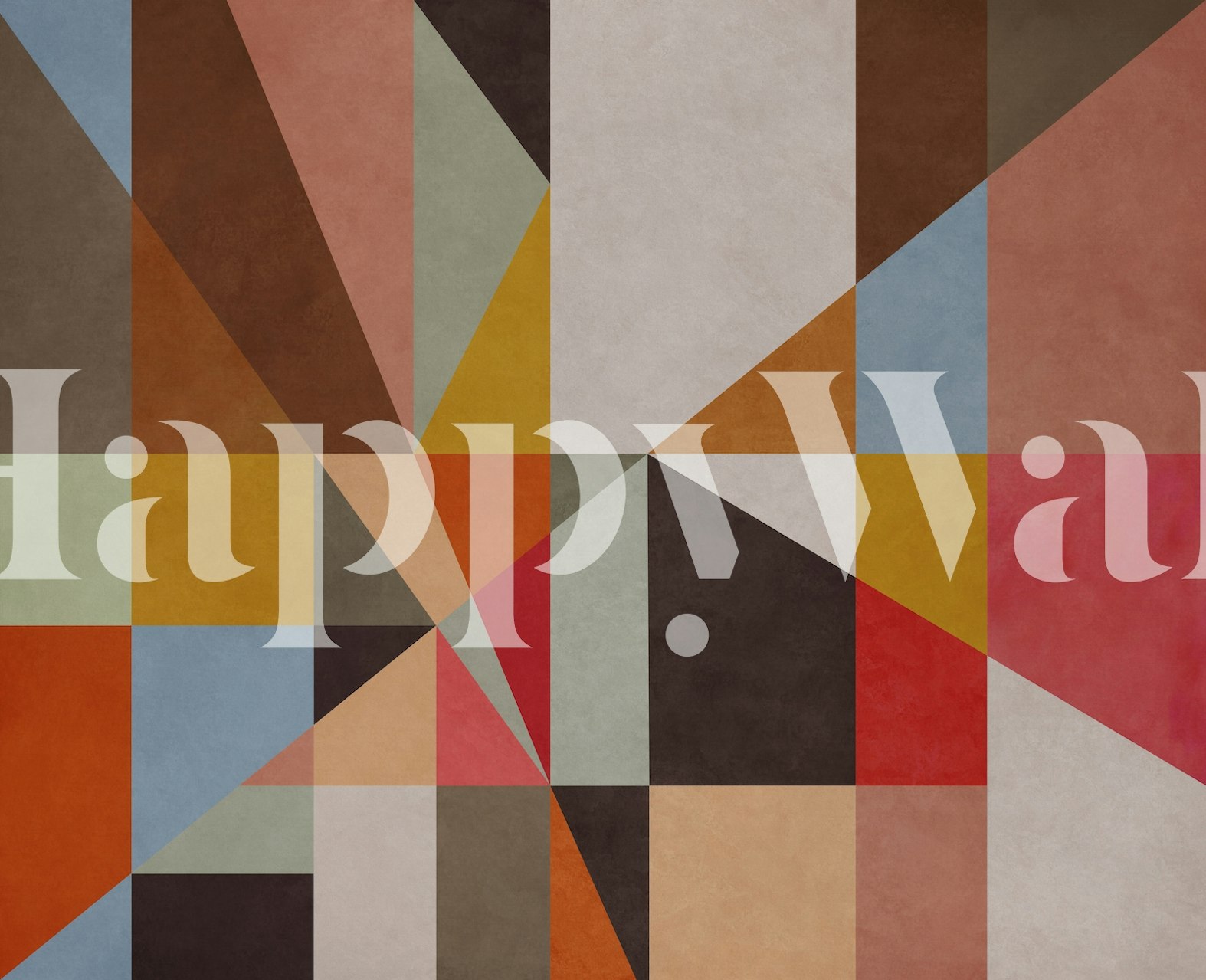 Colorful geometric shapes in various hues wallpaper