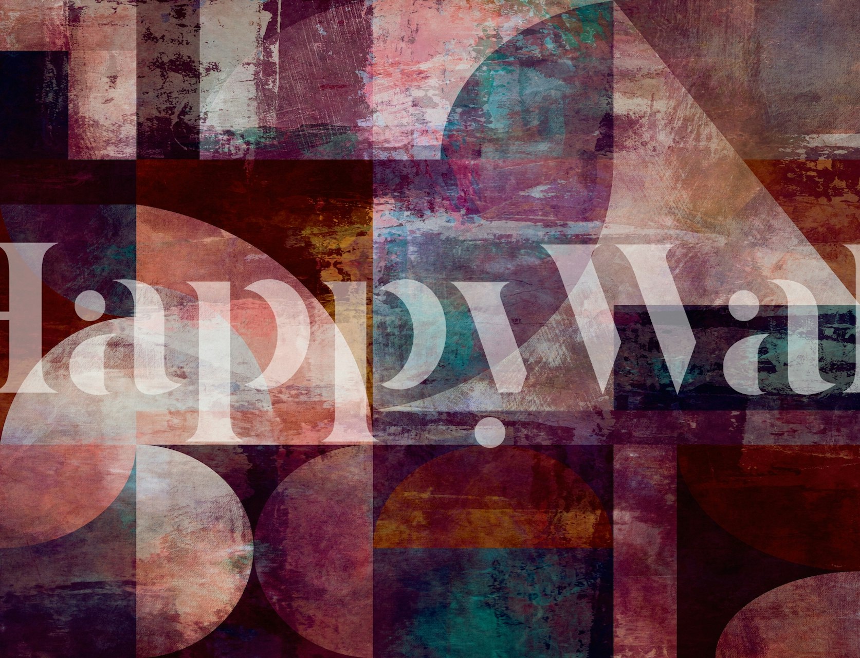 Rustic Special Abstract Tapete in einem Raum