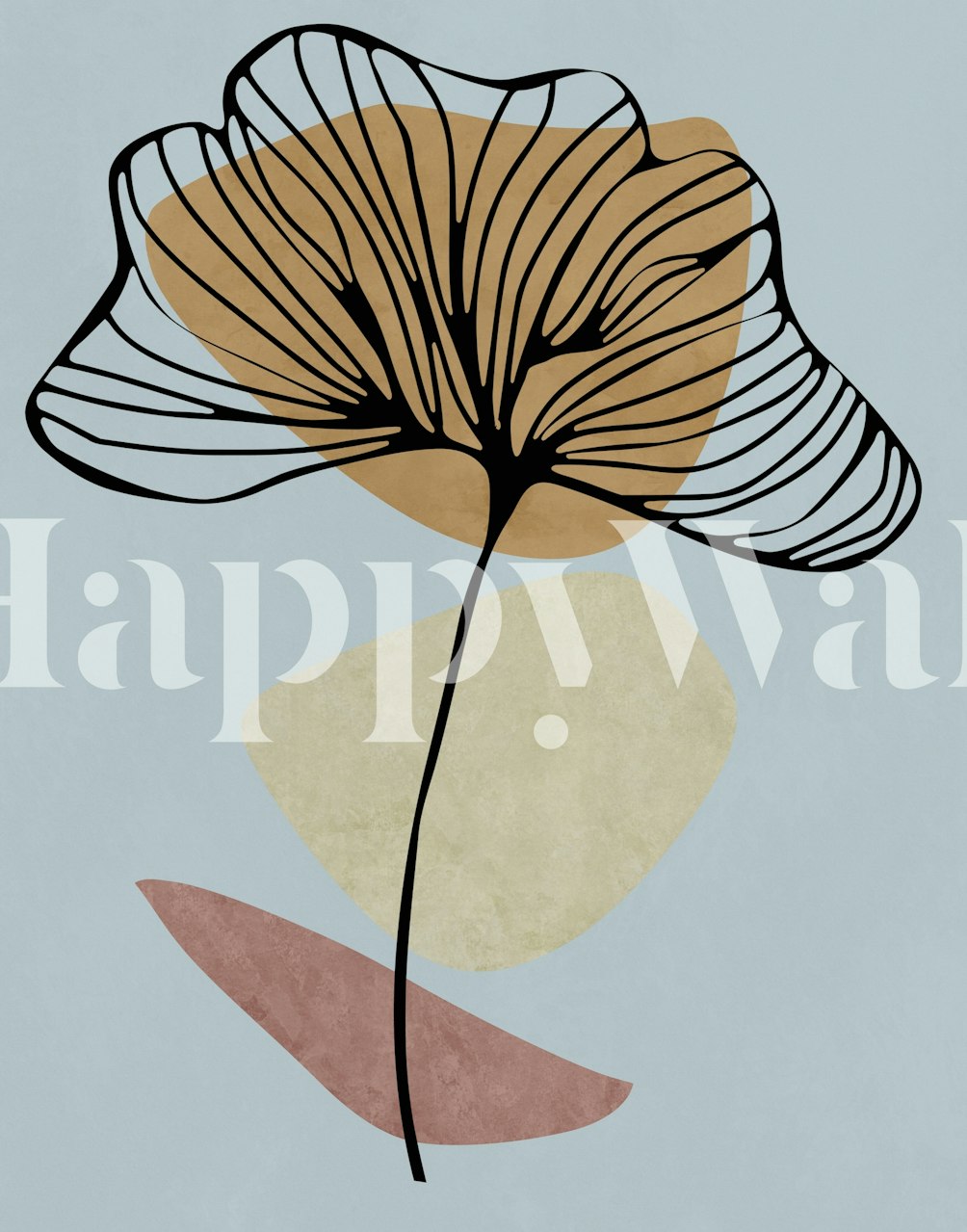 Dizajn zidne tapete Minimalist Garden u sobi