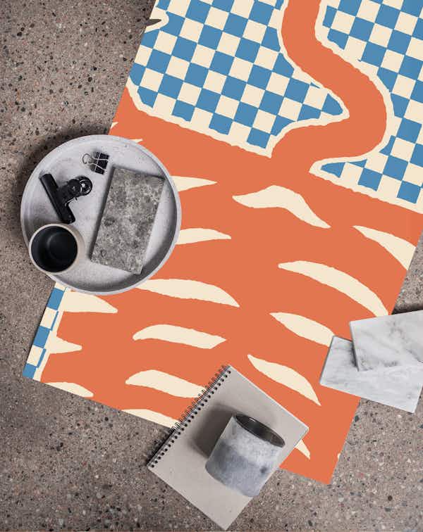 Tiger rug wallpaper - Free shipping | Happywall