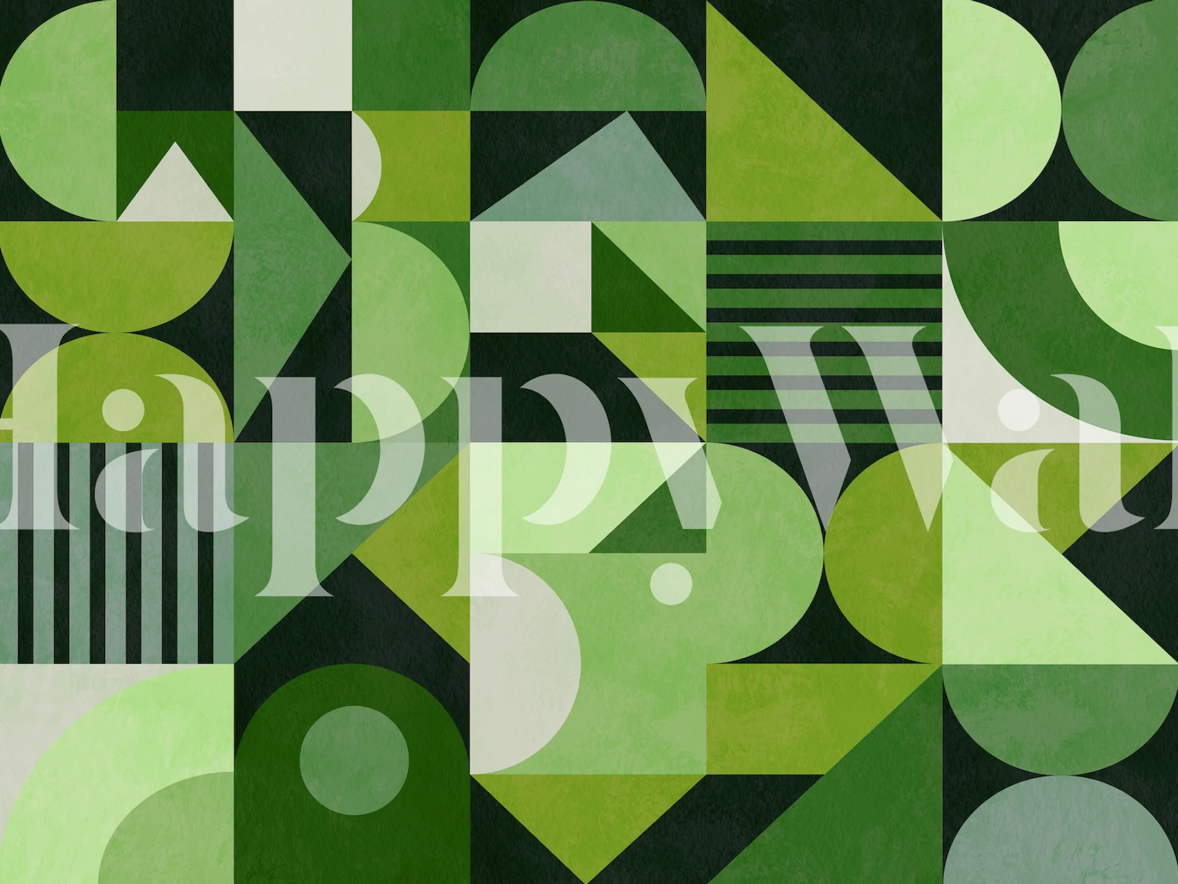 Green geometric shapes and patterns wallpaper